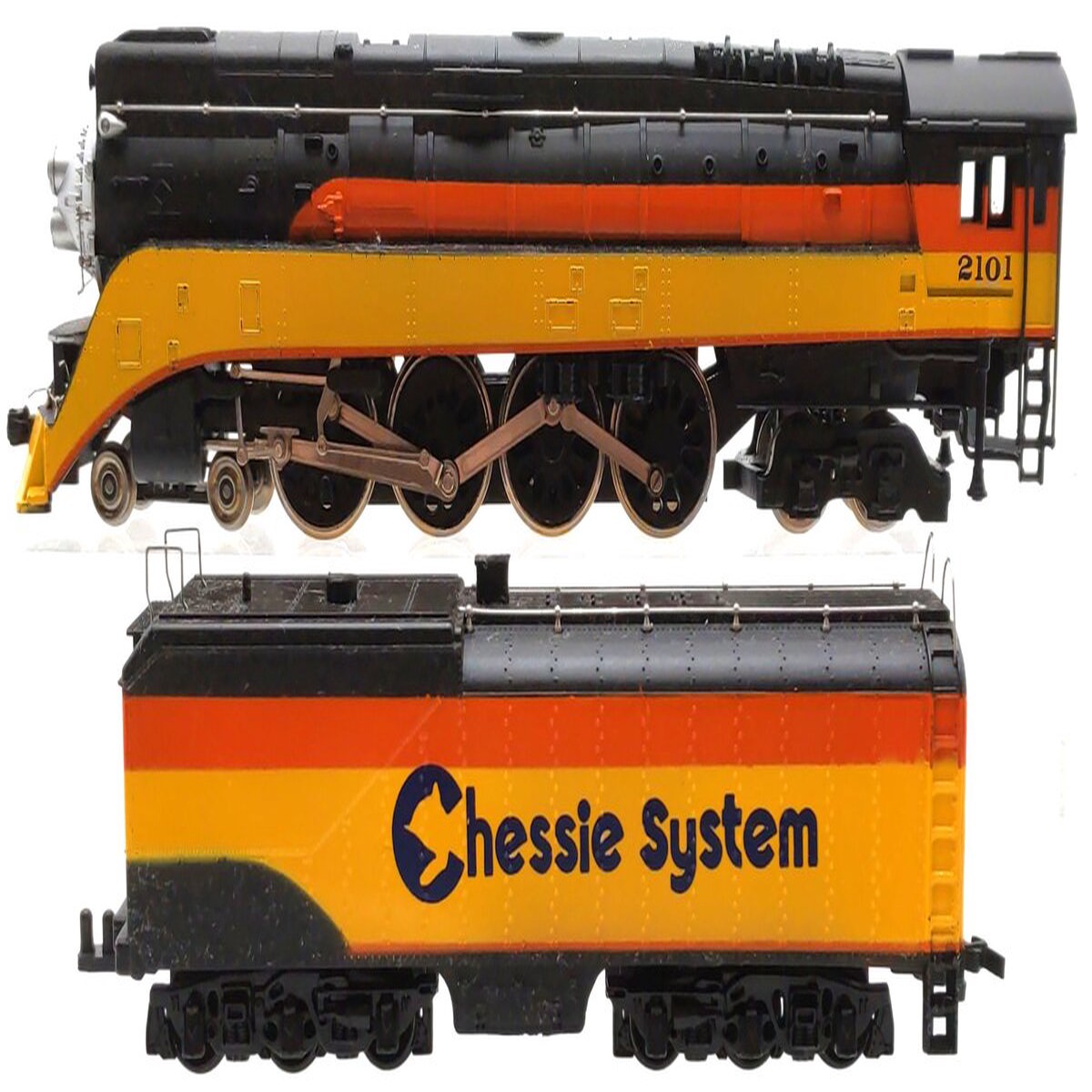Bachmann 674 HO Chessie 4-8-4 GS4 Steam Locomotive & Tender #2101 EX