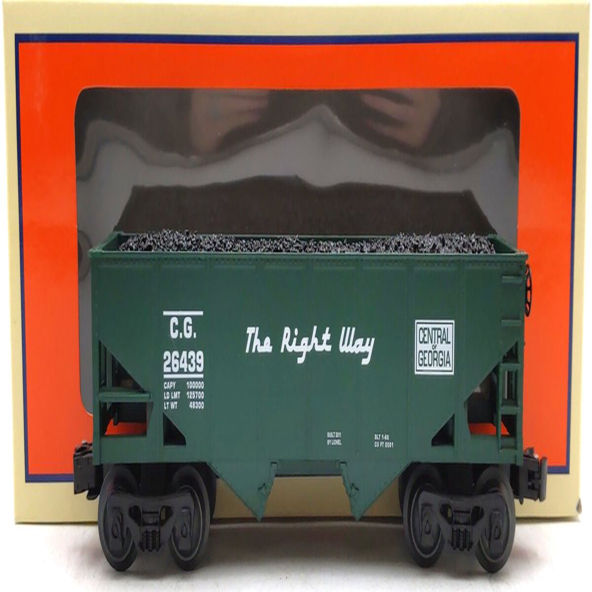 Lionel 6-26439 O Central of Georgia Coal Hopper LN/Box