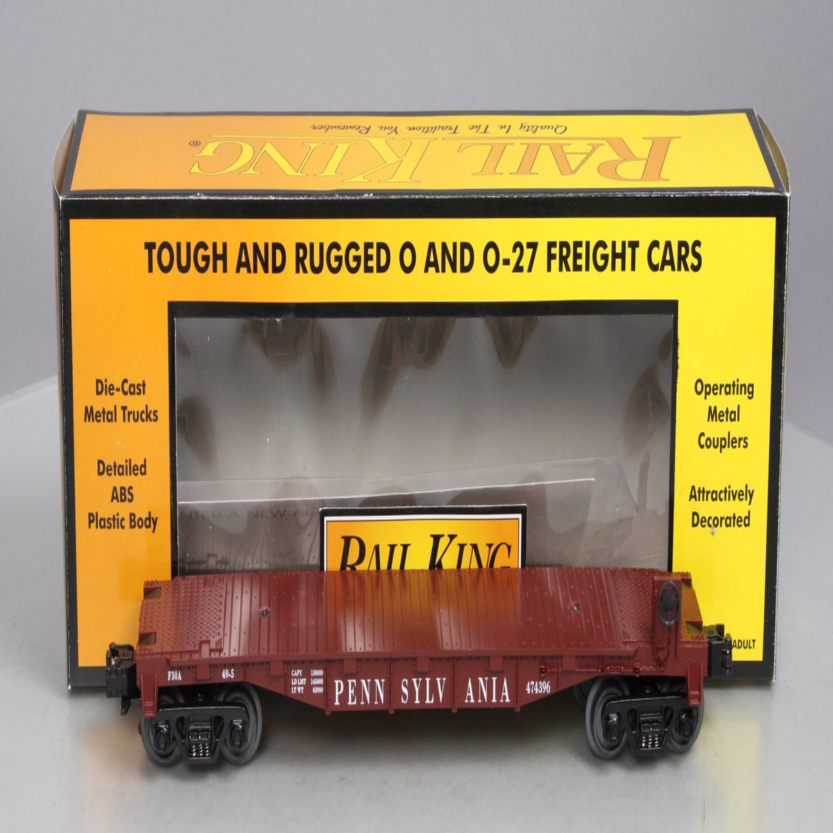 MTH 30-7665 O Gauge Pennsylvania Flatcar LN/Box
