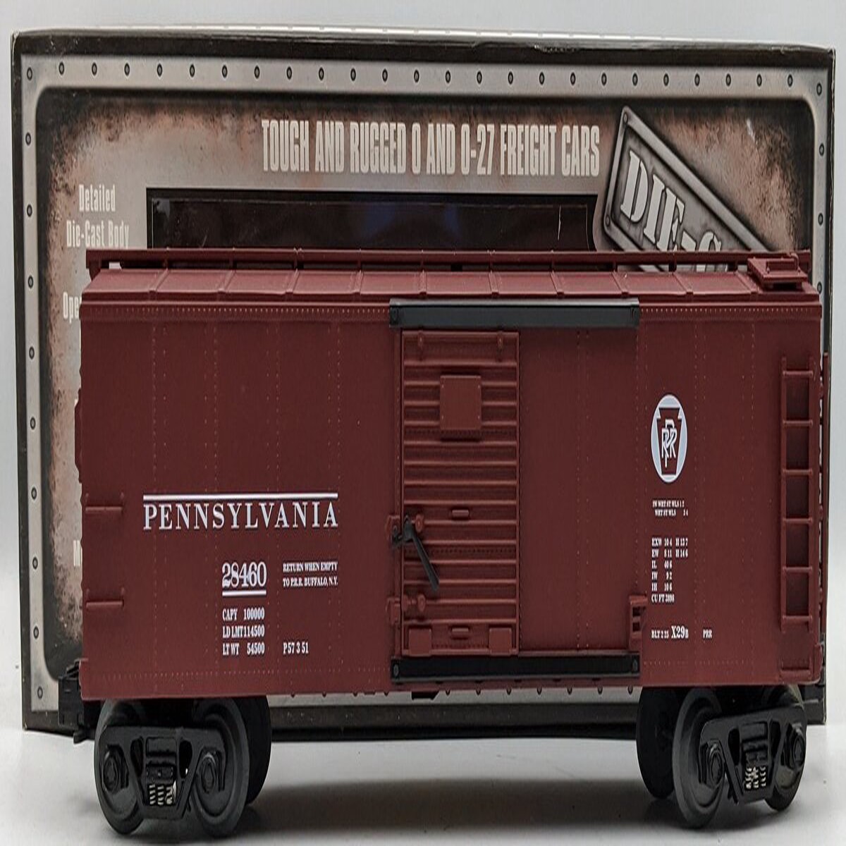 MTH 30-8401 O Gauge Pennsylvania Diecast Boxcar #28460 LN/Box