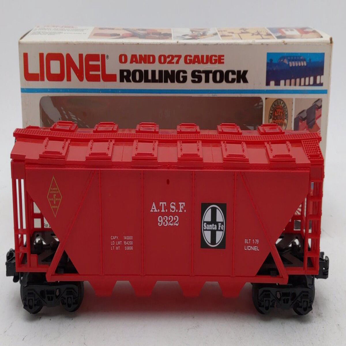 Lionel 6-9322 O Gauge Famous American Railroad Series AT&SF 4-Bay Hopper NIB