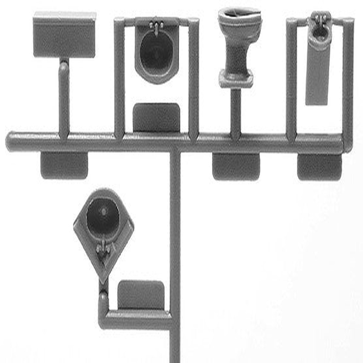 Red Cap Line 630-123 HO Scale Passenger Car Restroom Details Plastic Parts