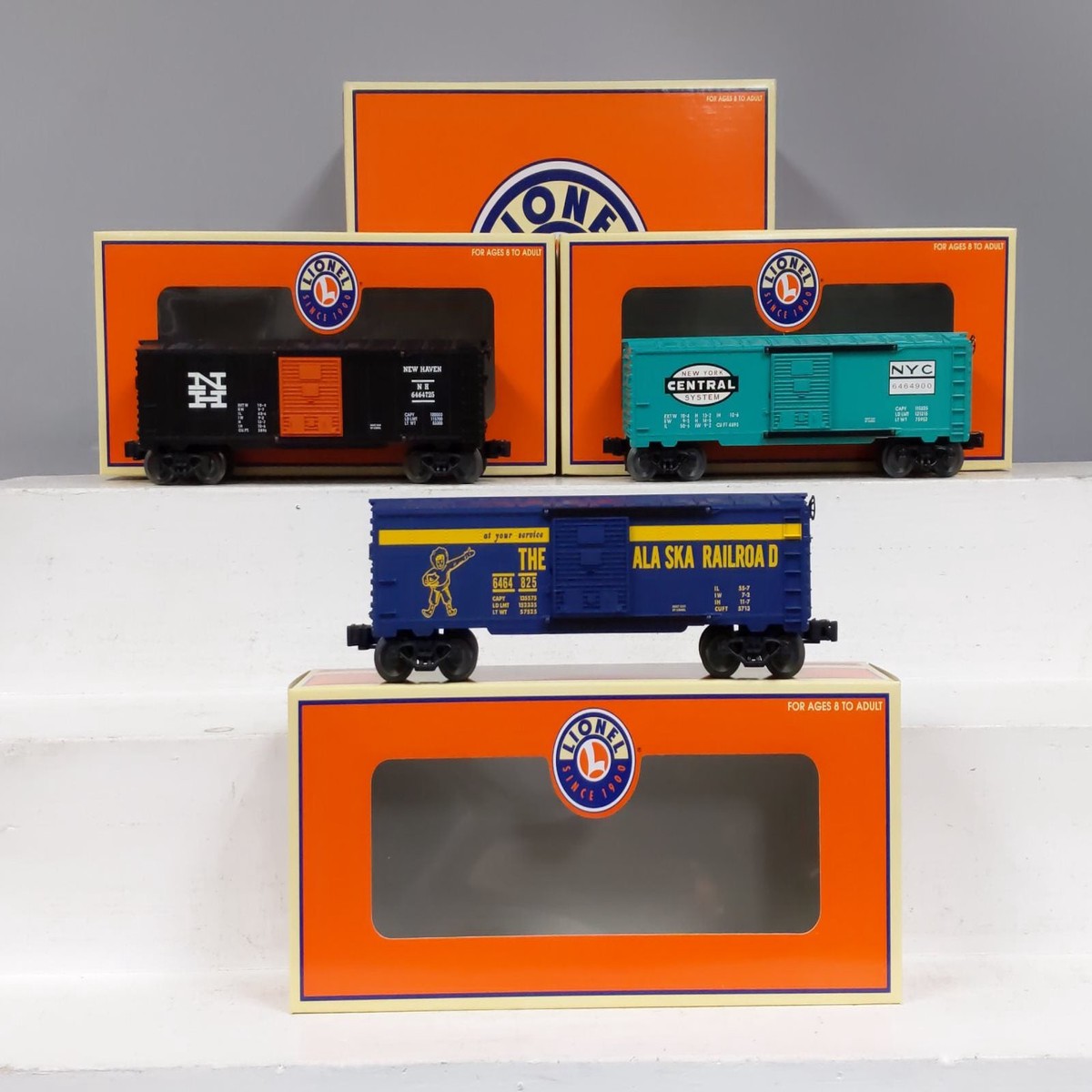 Lionel 6-39203 O Gauge 6464 Series X Boxcar Set 3-Pack LN/Box
