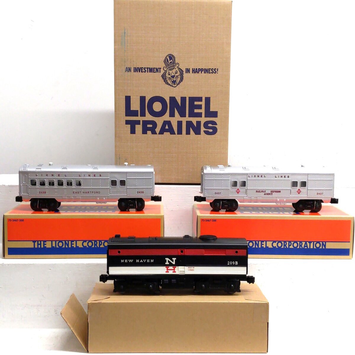 Lionel 6-52447 O Scale LCCA New Haven Alco Non-Powered B-Unit/Pass. Add-On Set LN/Box