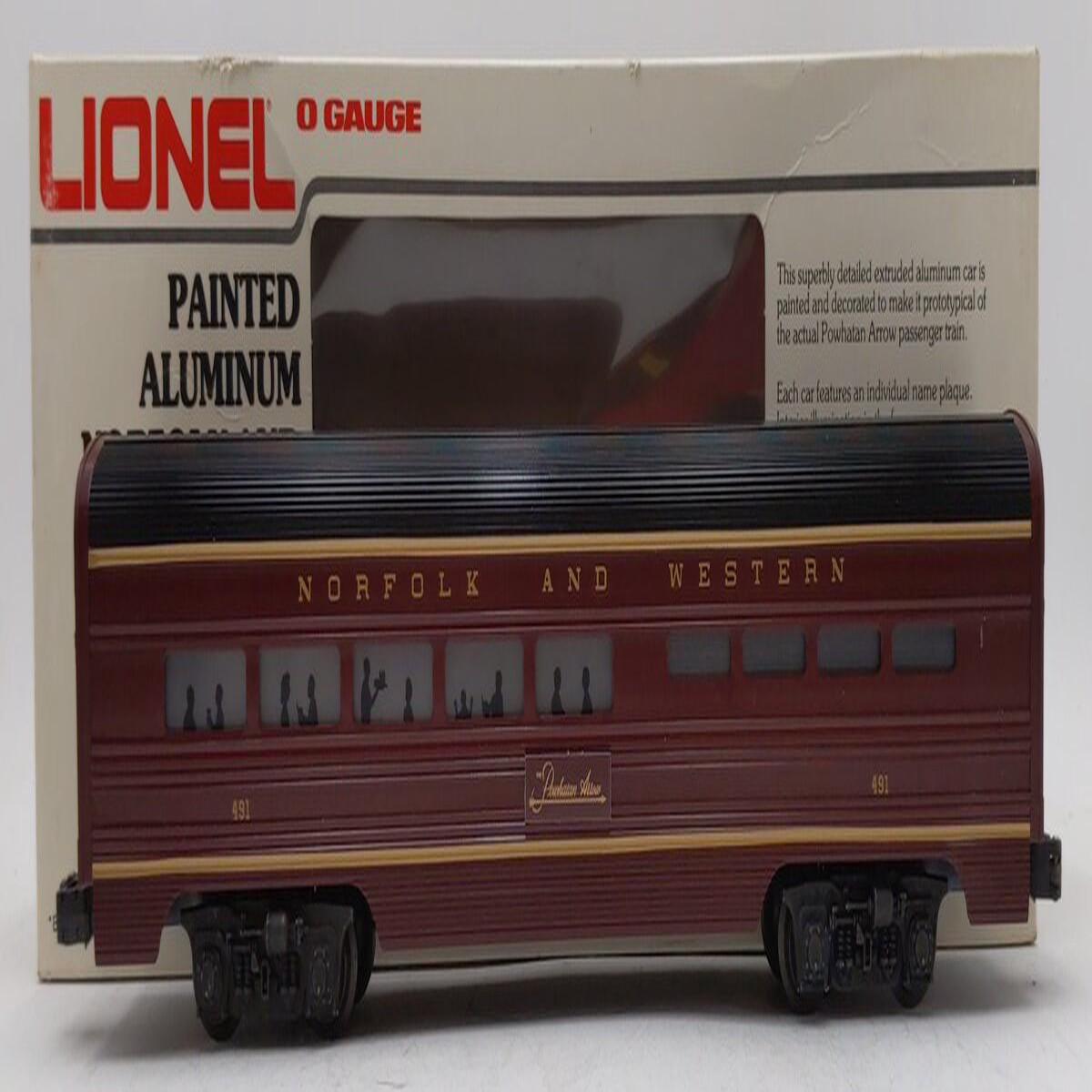 Lionel 6-7203 O Gauge Norfolk & Western Powhatan Arrow Aluminum Dining Car #491 EX/Box