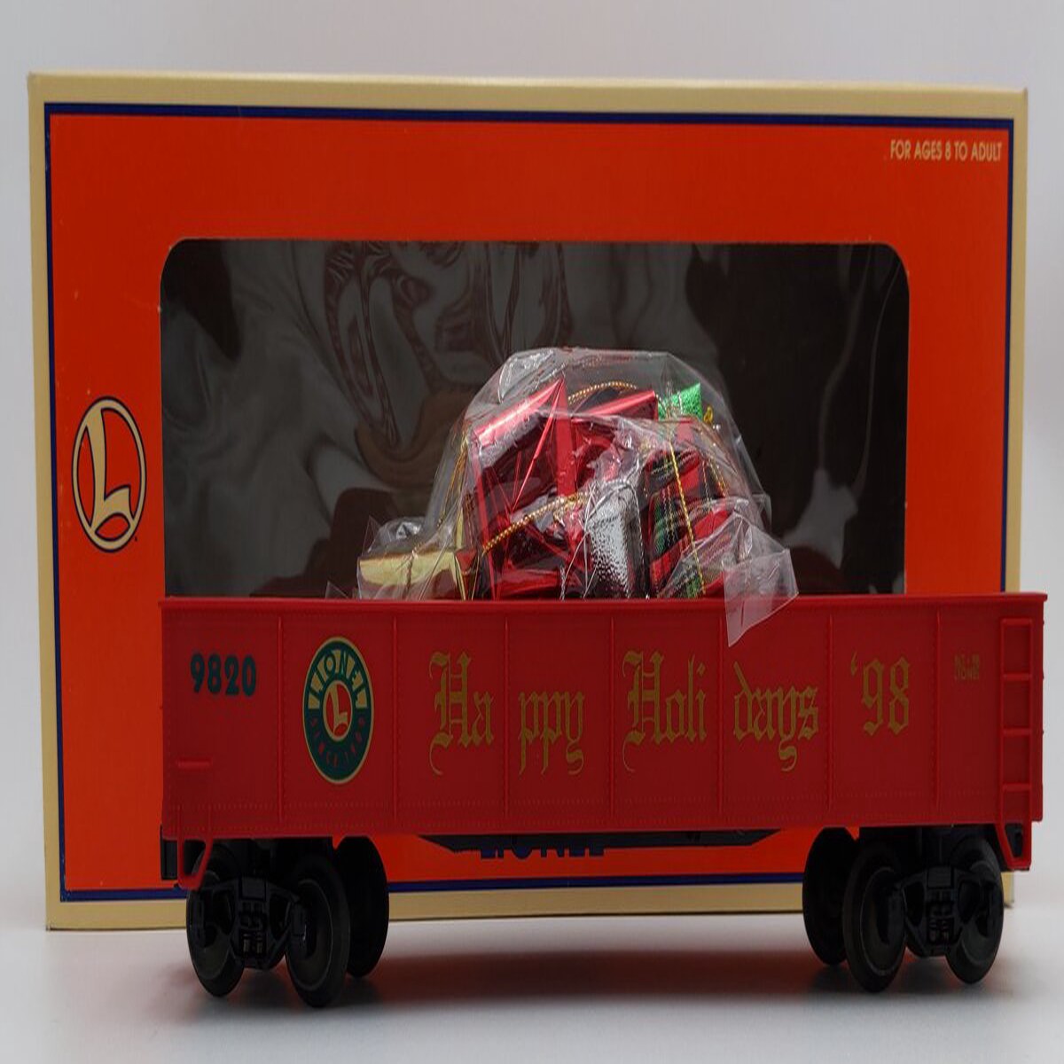 Lionel 6-19438 Standard O Gauge Christmas Gondola #9820 NIB