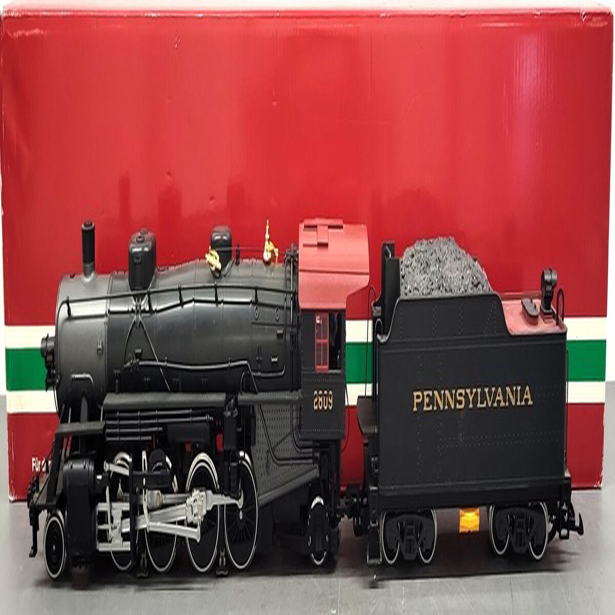 LGB 21872 G Scale PRR 2-8-2 Mikado Steam Locomotive & Tender #2809 with Sound EX/Box