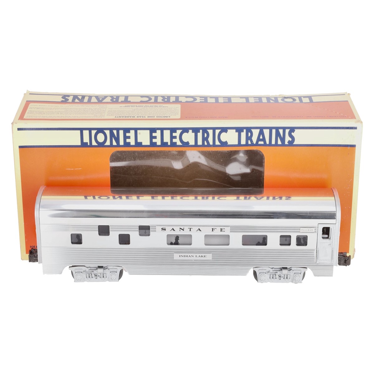 Lionel 6-19138 O Gauge Santa Fe "Indian Lake" Aluminum Duplex Roomette Car NIB