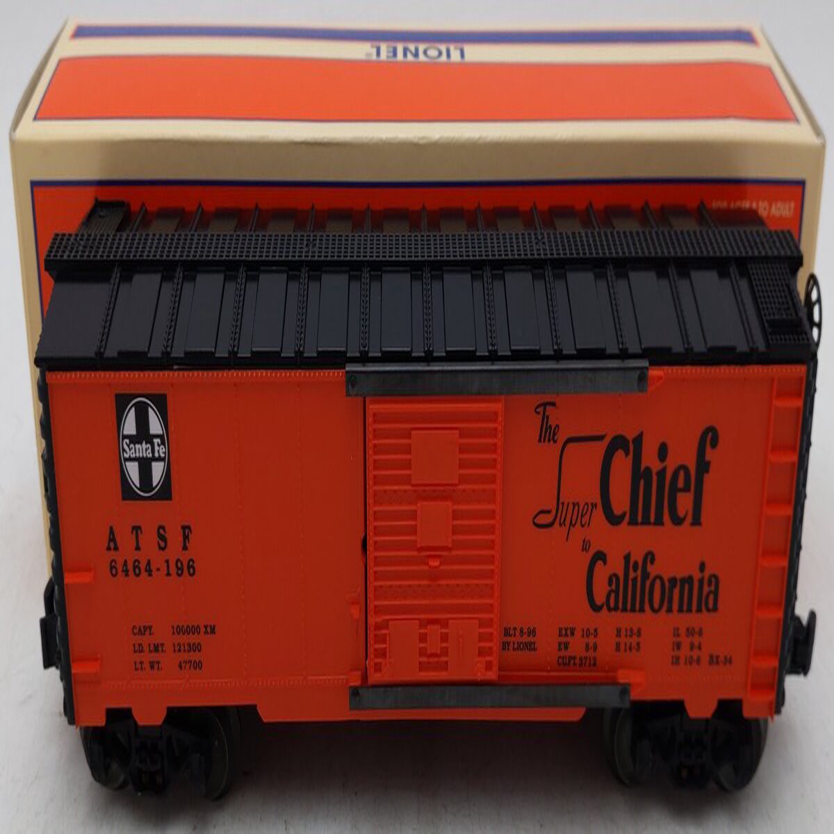 Lionel 6-19282 O Gauge Santa Fe "Super Chief to California" Boxcar 6464-196 EX/Box