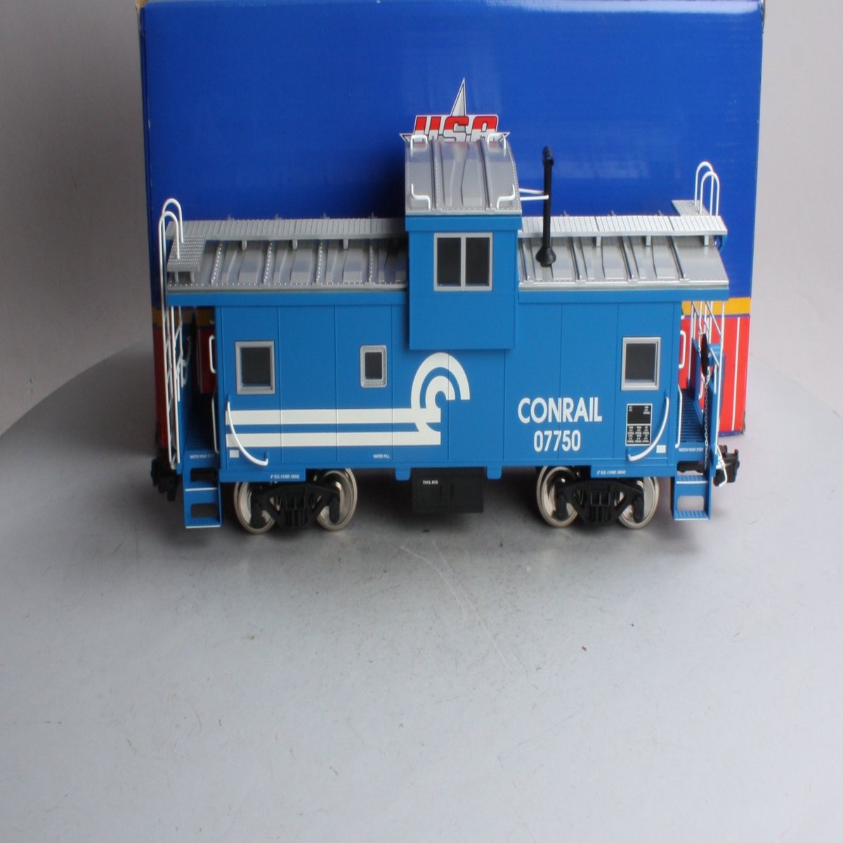 USA Trains R12109 G Conrail Extended Vision Caboose #07750 (Metal Wheels) LN/Box