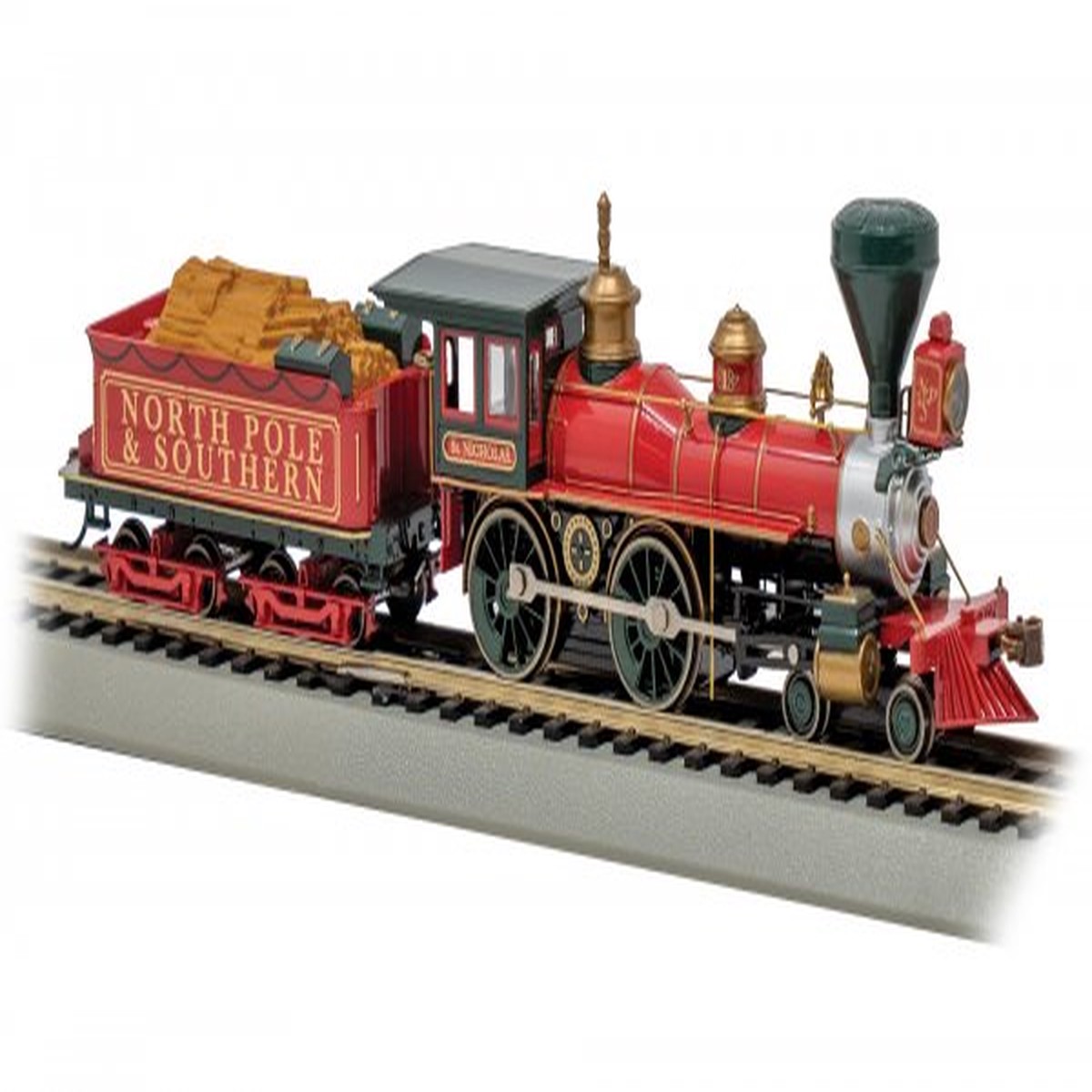 Bachmann 51009 HO NP&S 4-4-0 American Steam Locomotive with Wood Load #1