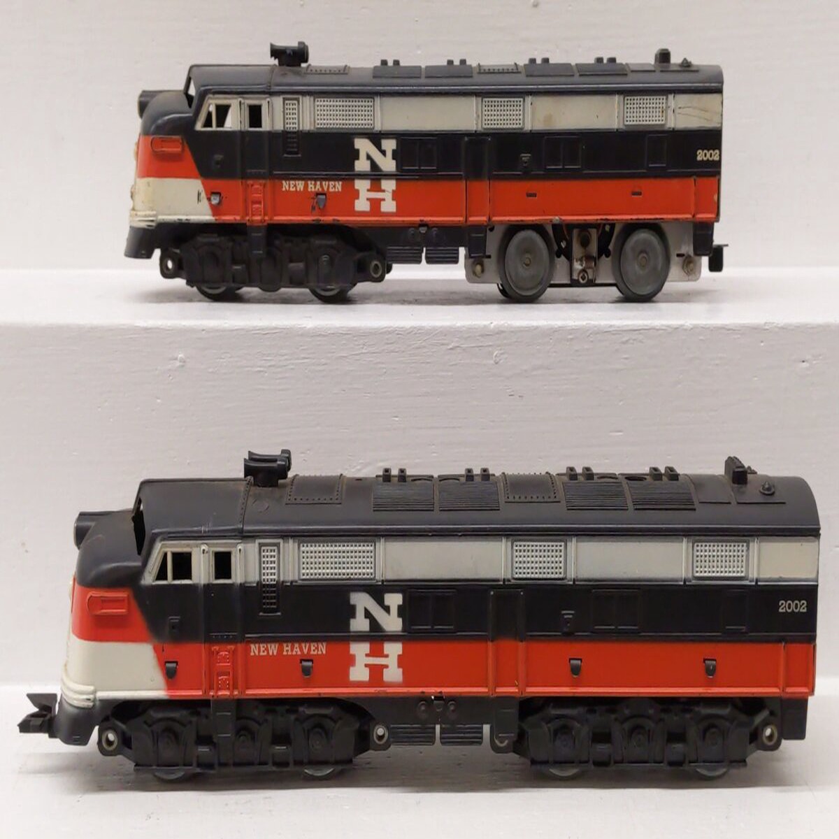 Marx 2002 Vintage O Gauge New Haven ABA Diesel Locomotive Set VG