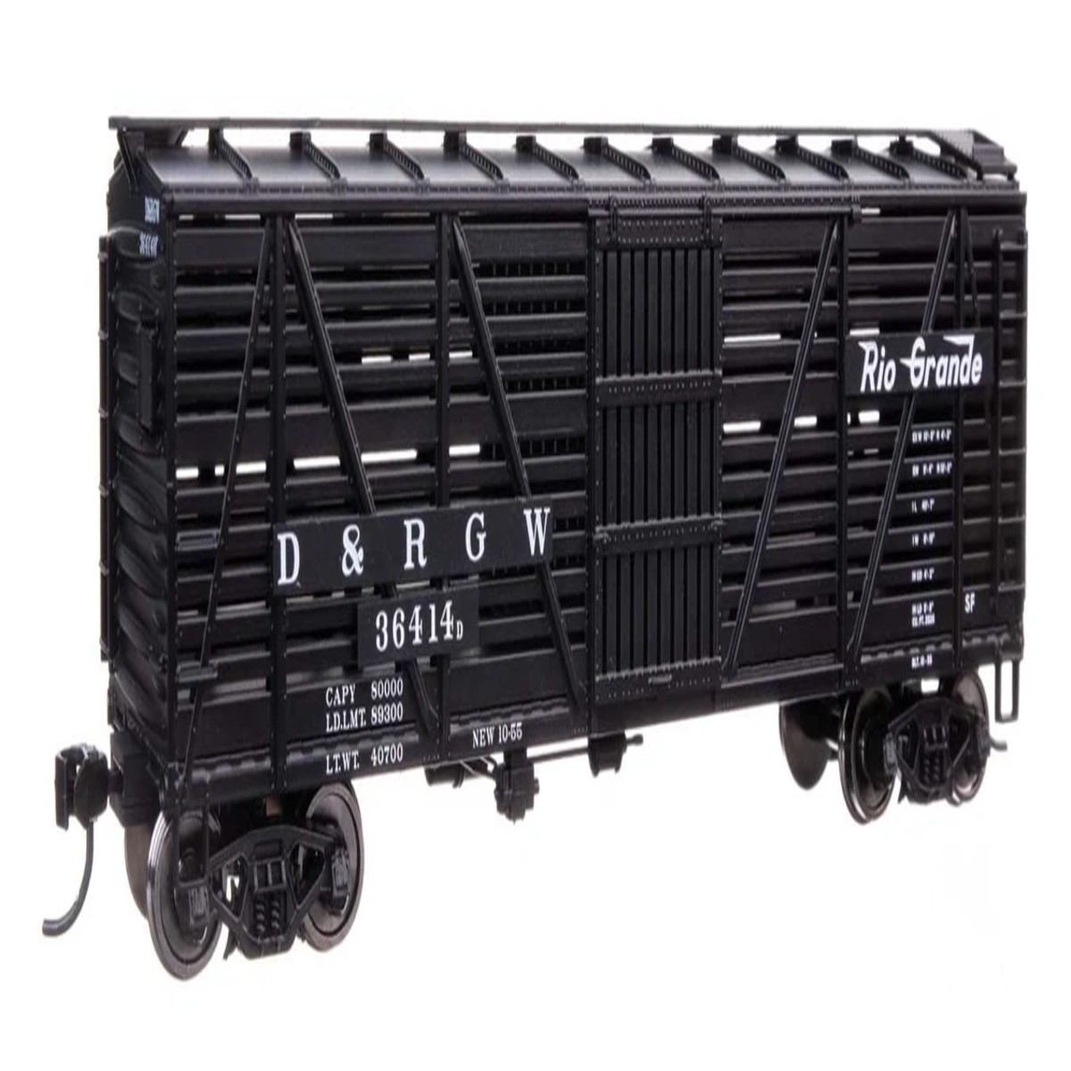 Walthers 910-41511 HO D&RGW 40' Wood Stock Car with Dreadnaught Ends RTR #36414D