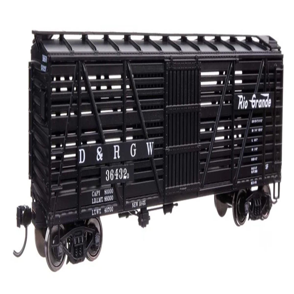 Walthers 910-41512 HO D&RGW 40' Wood Stock Car with Dreadnaught Ends RTR #36432D