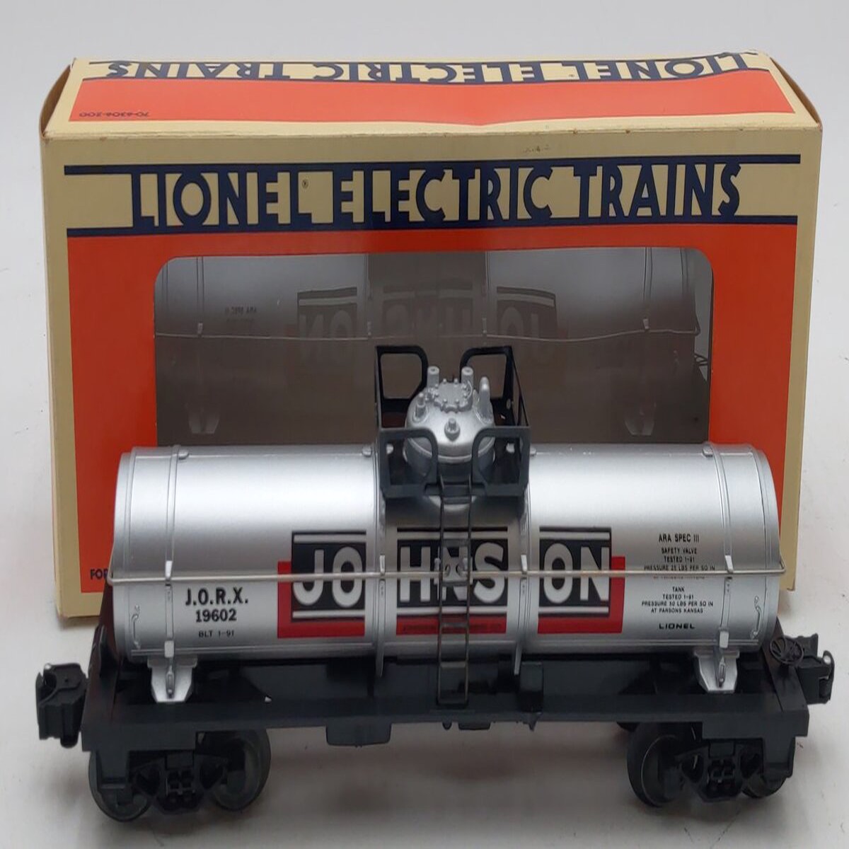 Lionel 6-19602 O Gauge Johnson Single Dome Tank Car #19602 NIB