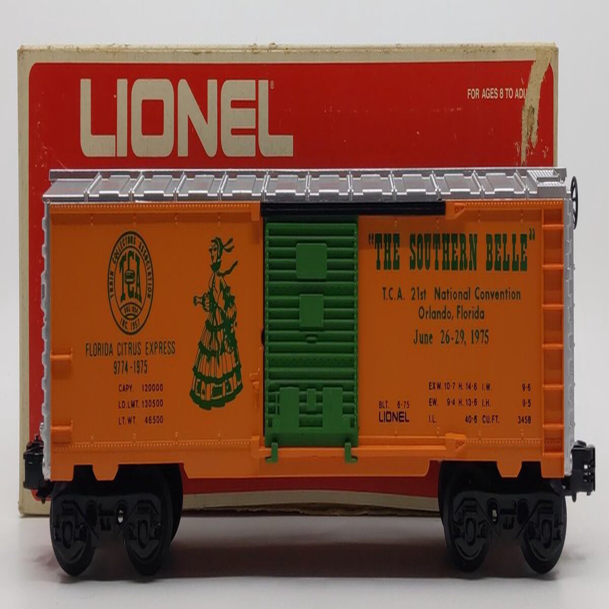 Lionel 6-9774 O Florida Citrus Express "The Southern Bell" 1975 TCA Car #9774 LN/Box