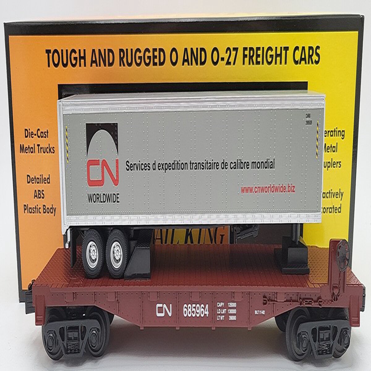 MTH 30-76334 Canadian National Flat Car w/Trailer NIB