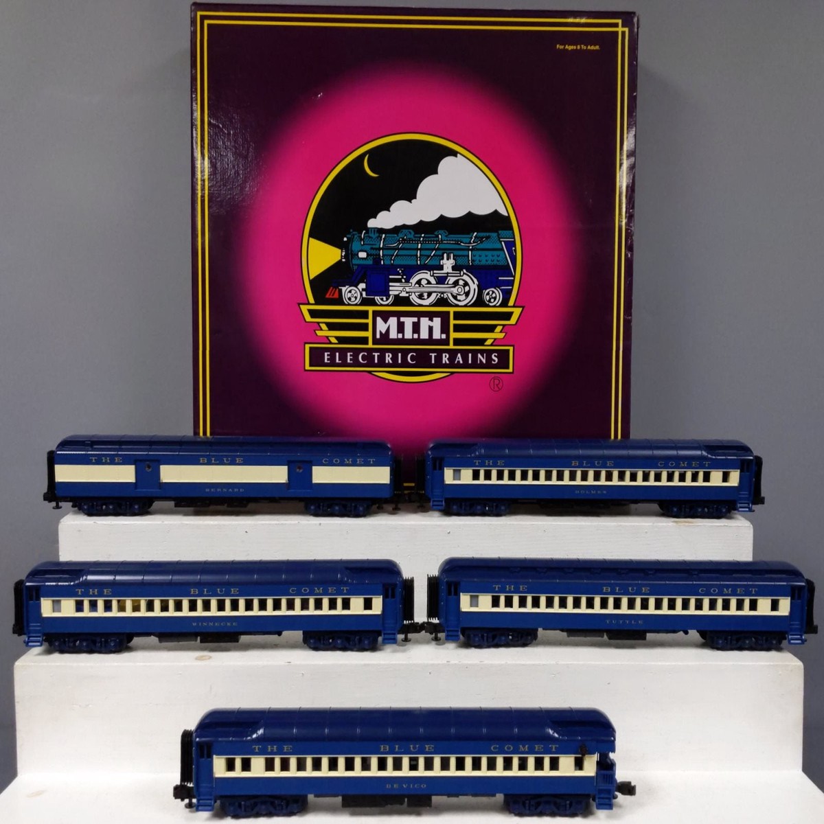 MTH 20-4021 O Gauge Jersey Central 70' Madison Passenger Car Set (Set of 5) LN/Box
