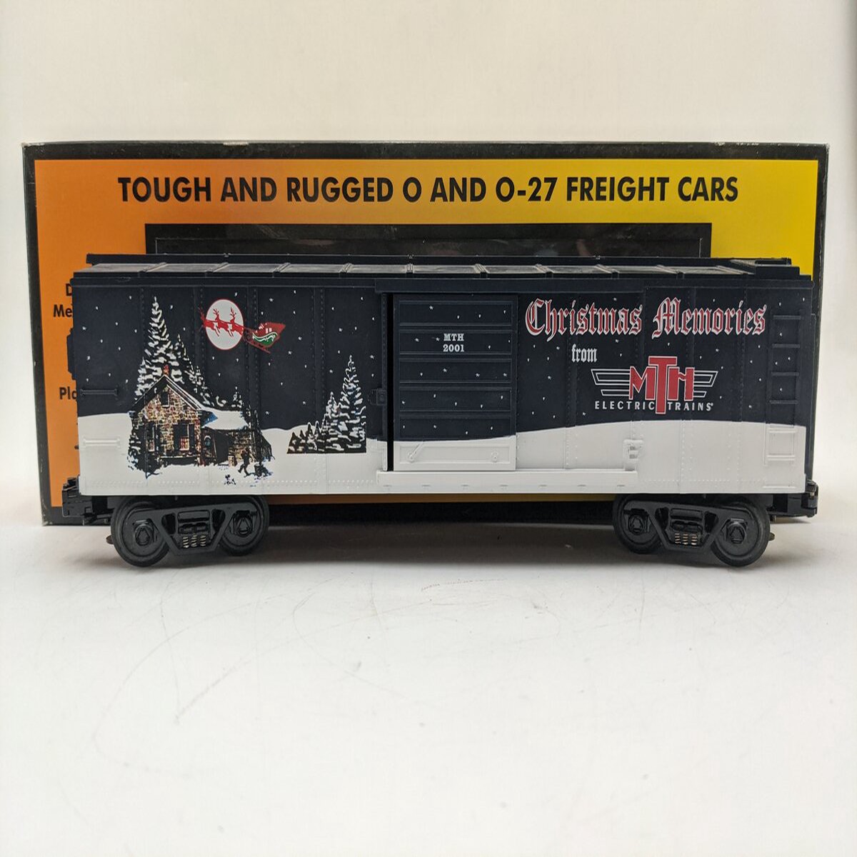 MTH 30-7489 O Gauge 2001 Holiday Box Car EX/Box