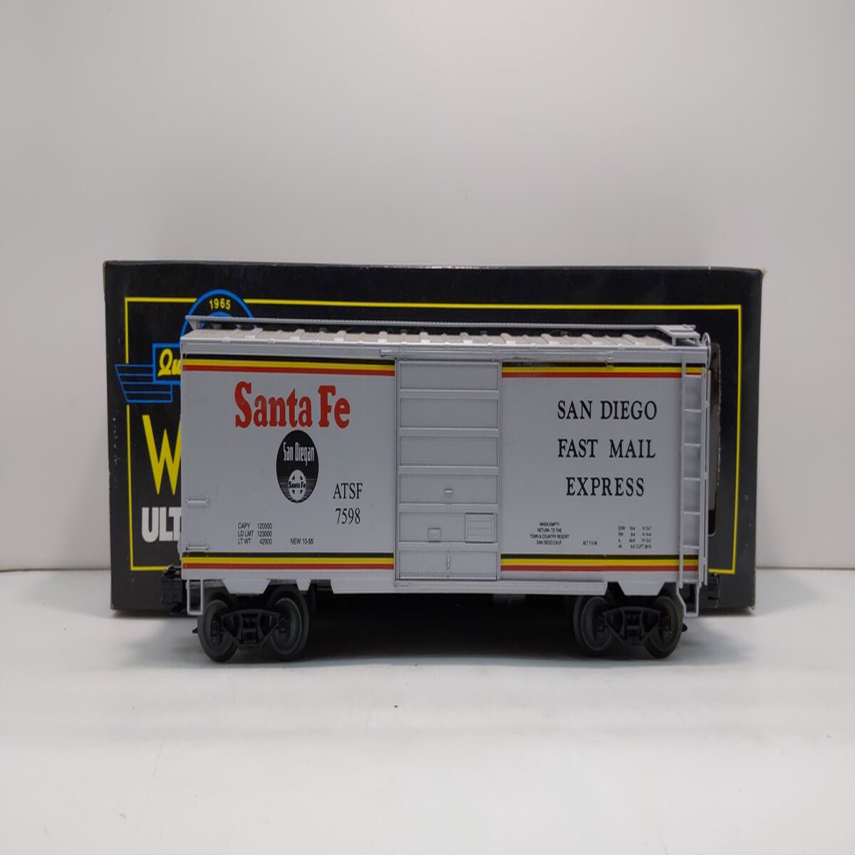 Weaver 7598 O Gauge ATSF San Diego PS-1 40' Boxcar #7598 (3Rail) NIB