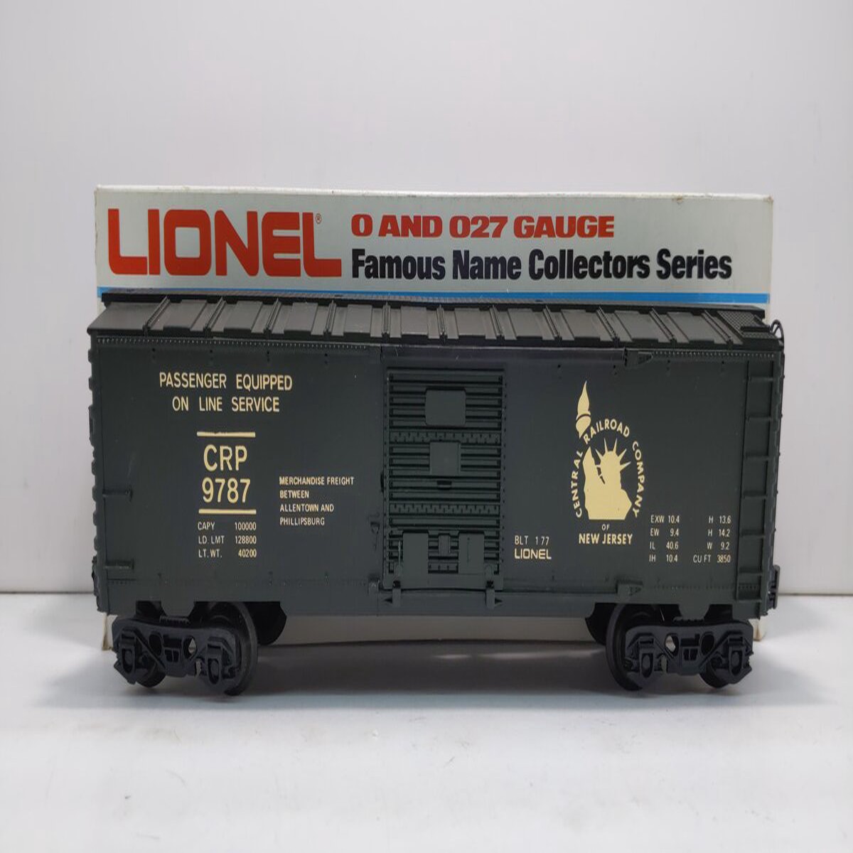 Lionel 6-9787 O Gauge Central of New Jersey Box Car LN/Box
