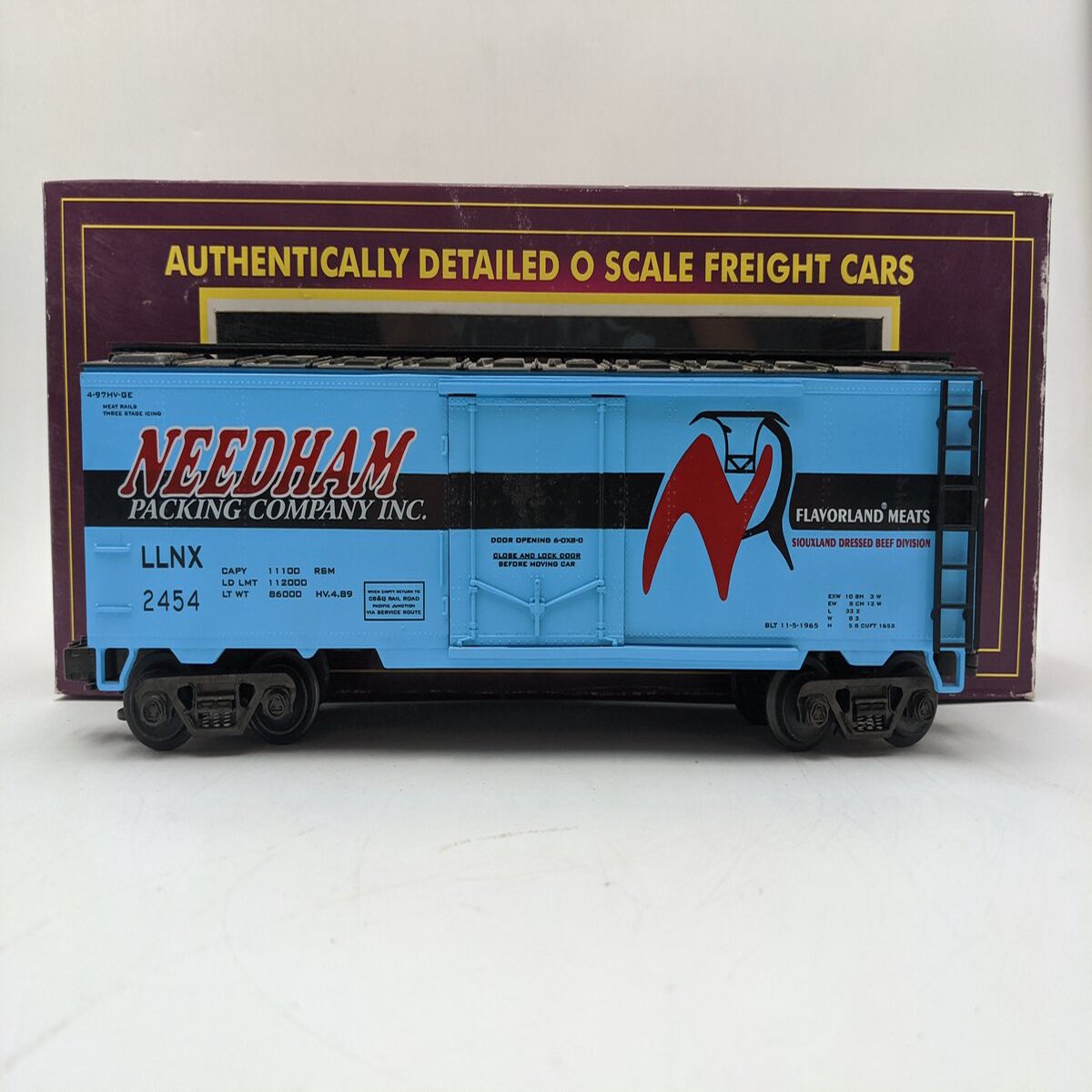 MTH 20-9401 O Gauge Needham Packing Co. Refrigerator Car #2454 EX/Box