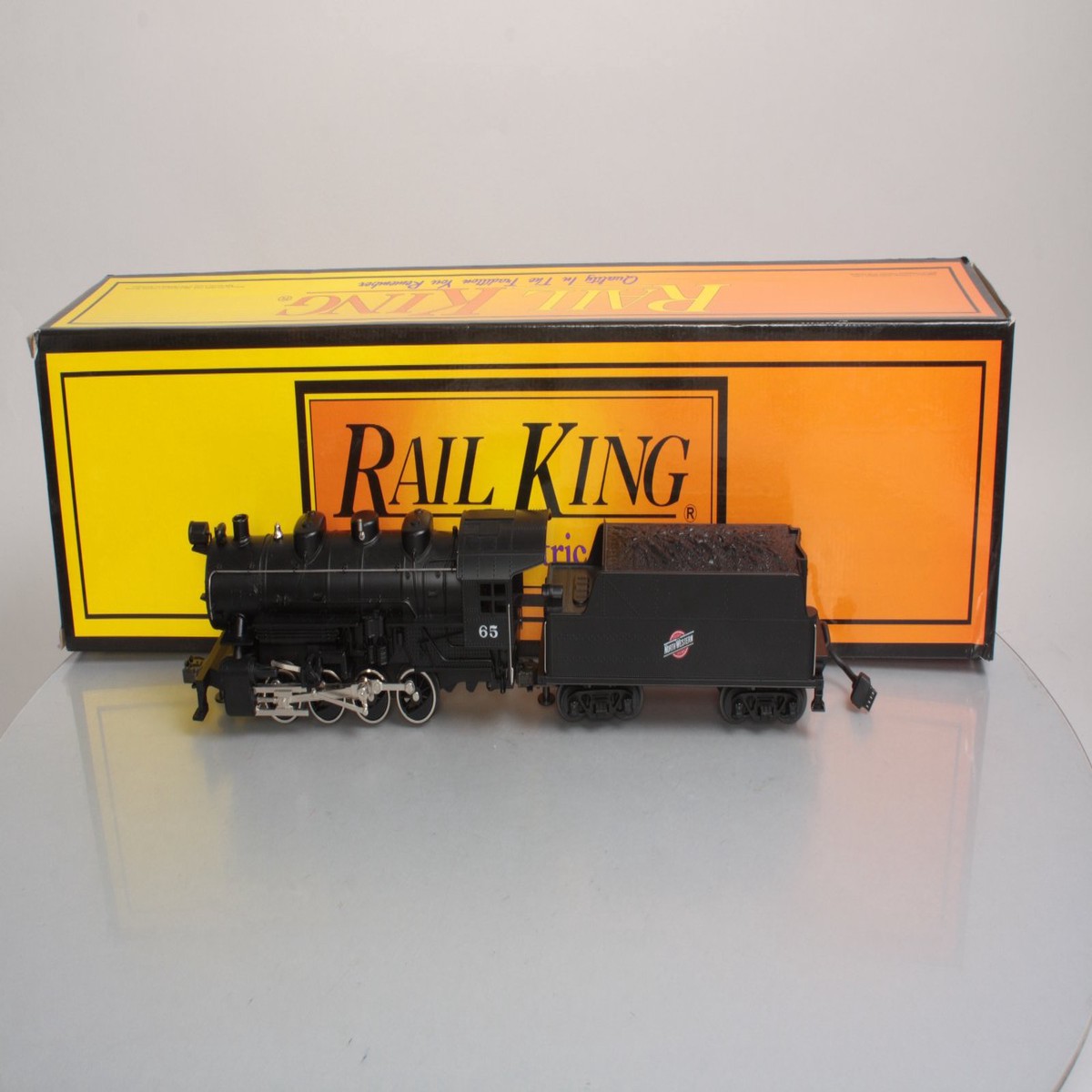 MTH 30-1112-1 O Chicago & Northwestern 0-8-0 Steam Locomotive Switcher w/PS1 #65 EX/Box