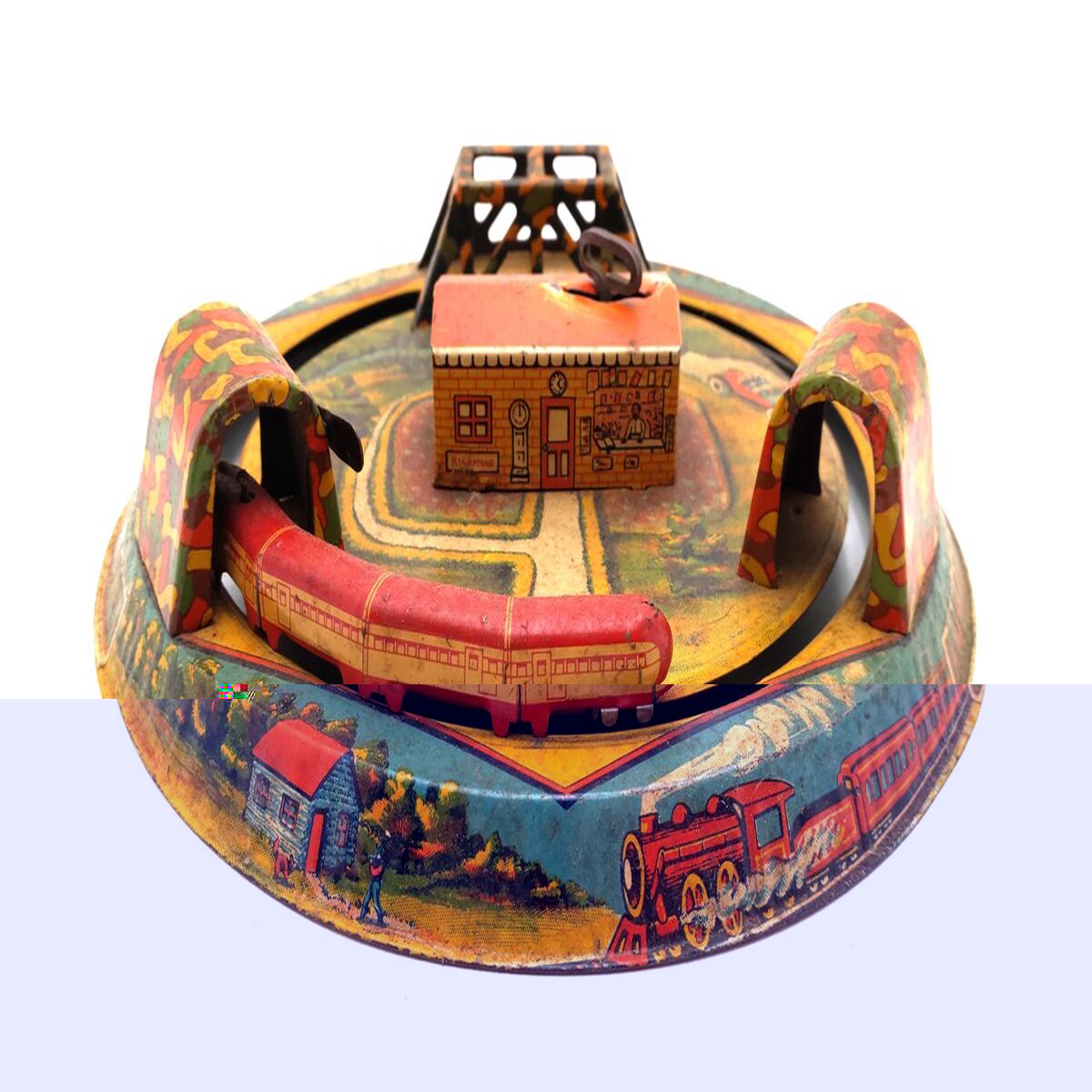 Marx Vintage Tin Litho "Honeymoon Express" Wind-up Toy