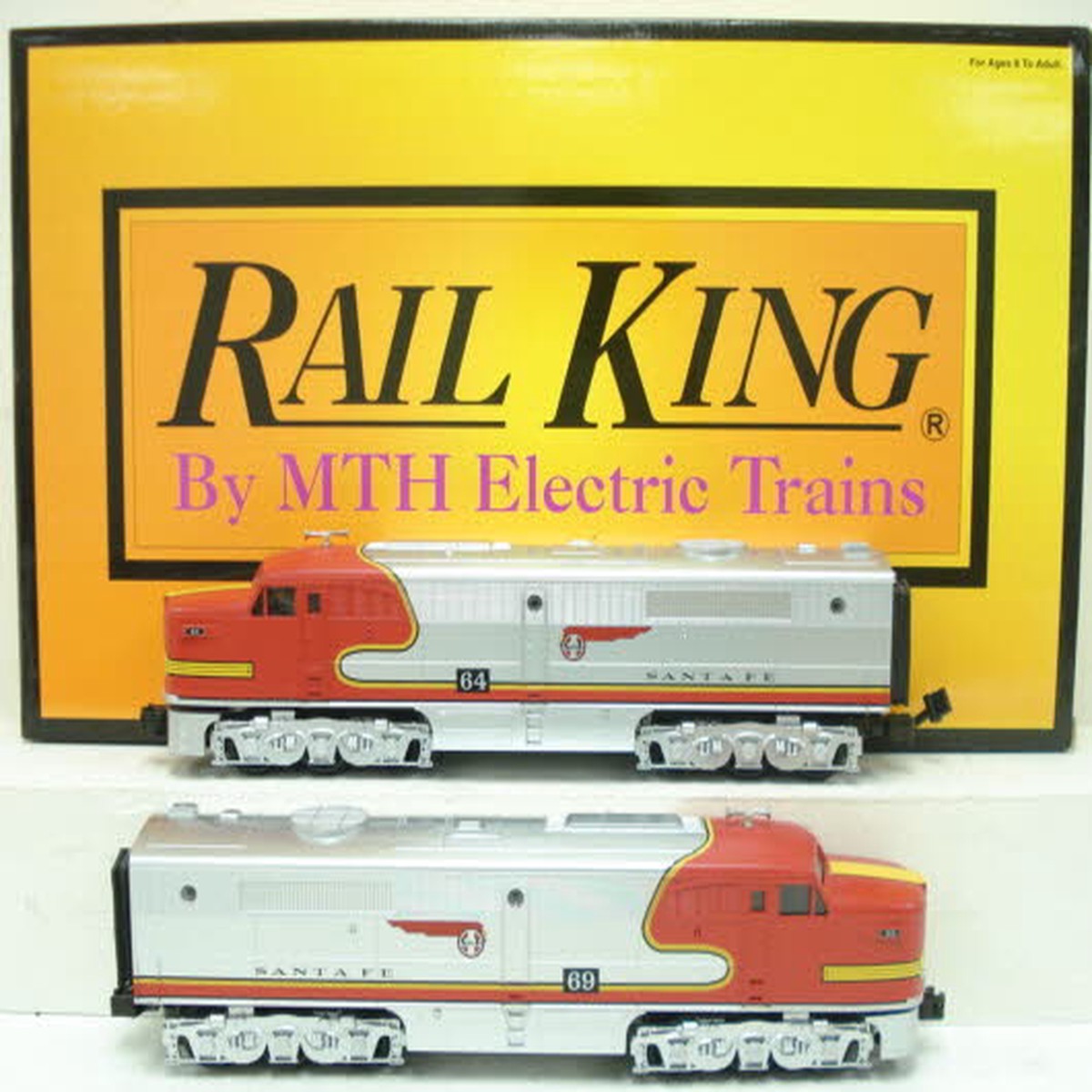 MTH 30-2150-0 Santa Fe Alco PA AA Diesel Engine Set #64/69 w/ PS1 LN/Box