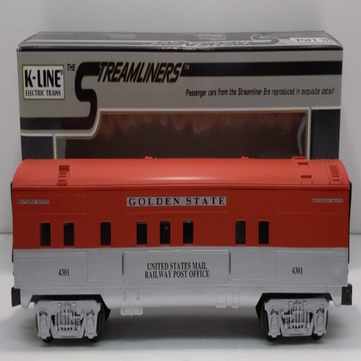 K-Line K4532-4301 O Golden State U.S. Mail 13.5" Streamliner RPO Car #4301 LN/Box