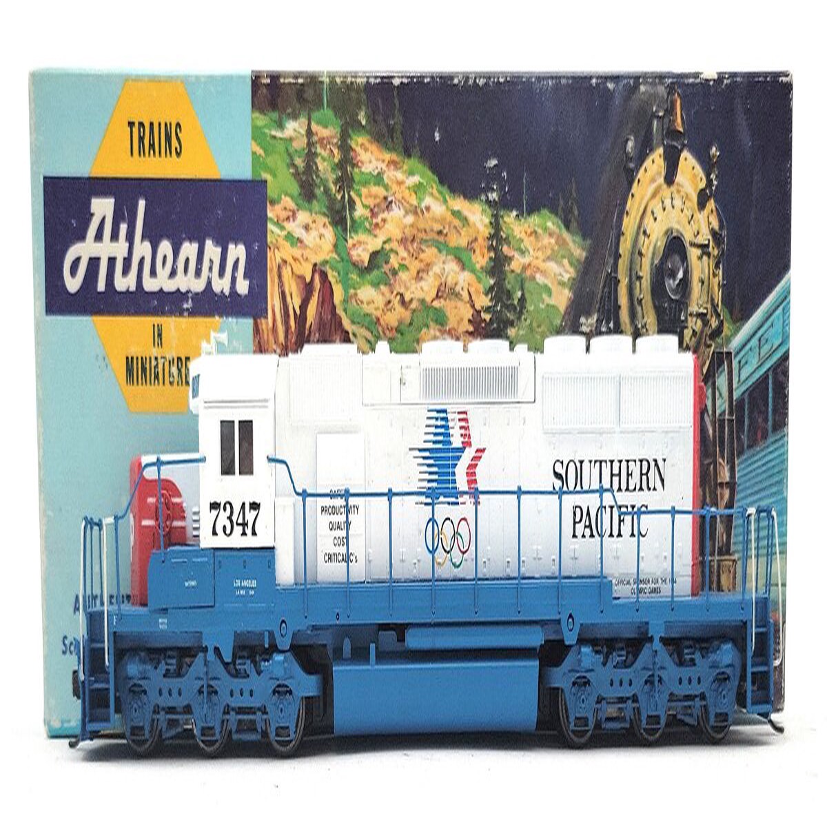 Athearn 4420 HO Southern Pacific "Olympic" SD40-2 Powered Diesel Loco #7347 EX/Box