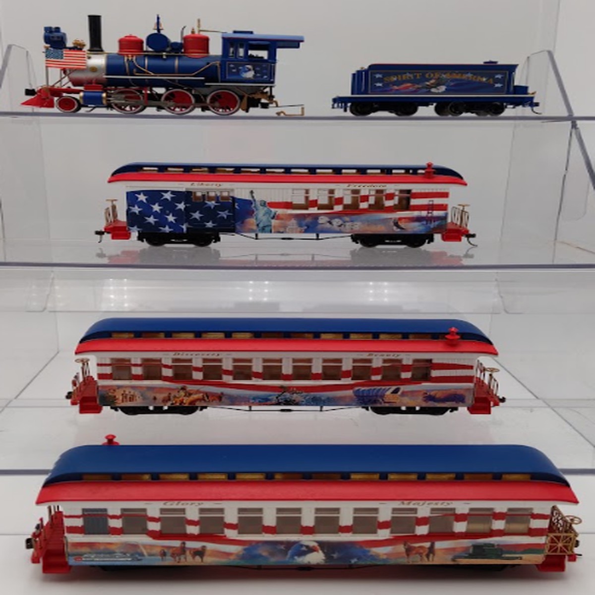 Hawthorne Village On30 Spirit of America Steam Passenger Set VG