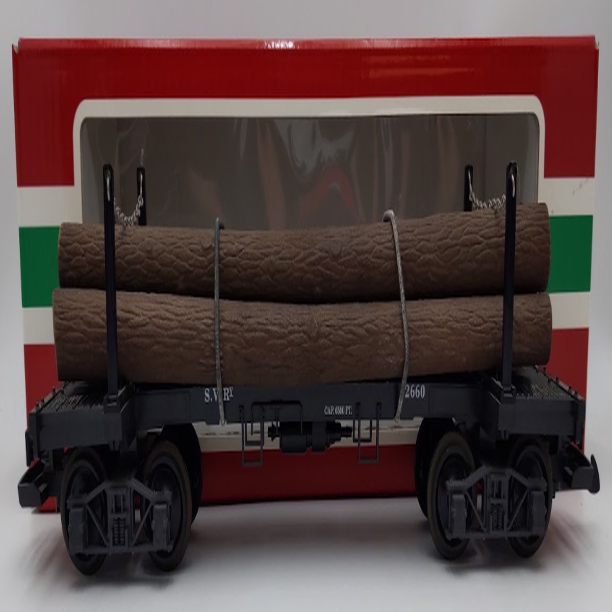 LGB 42660 G Gauge Flatcar with Log Load VG/Box