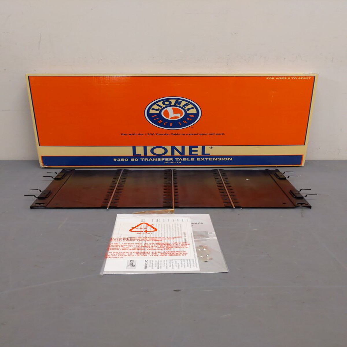 Lionel 6-14114 O Engine Transfer Table Extension LN/Box