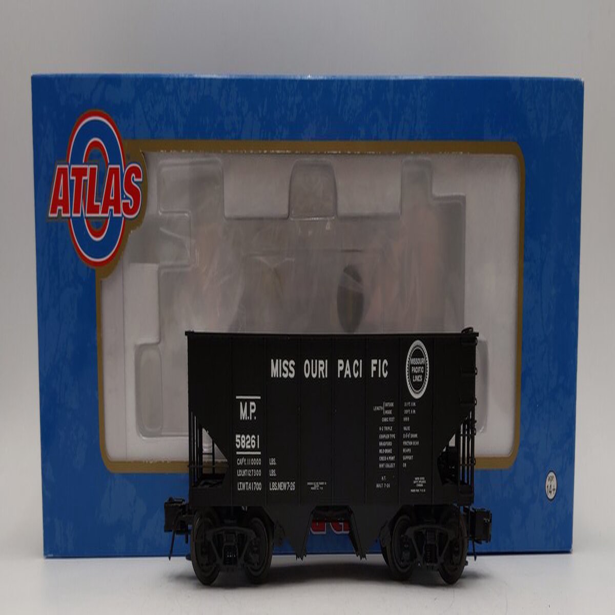 Atlas 8497-3 O Gauge Missouri Pacific USRA 55 Ton Coal Hopper #58261 (3 Rail) LN/Box
