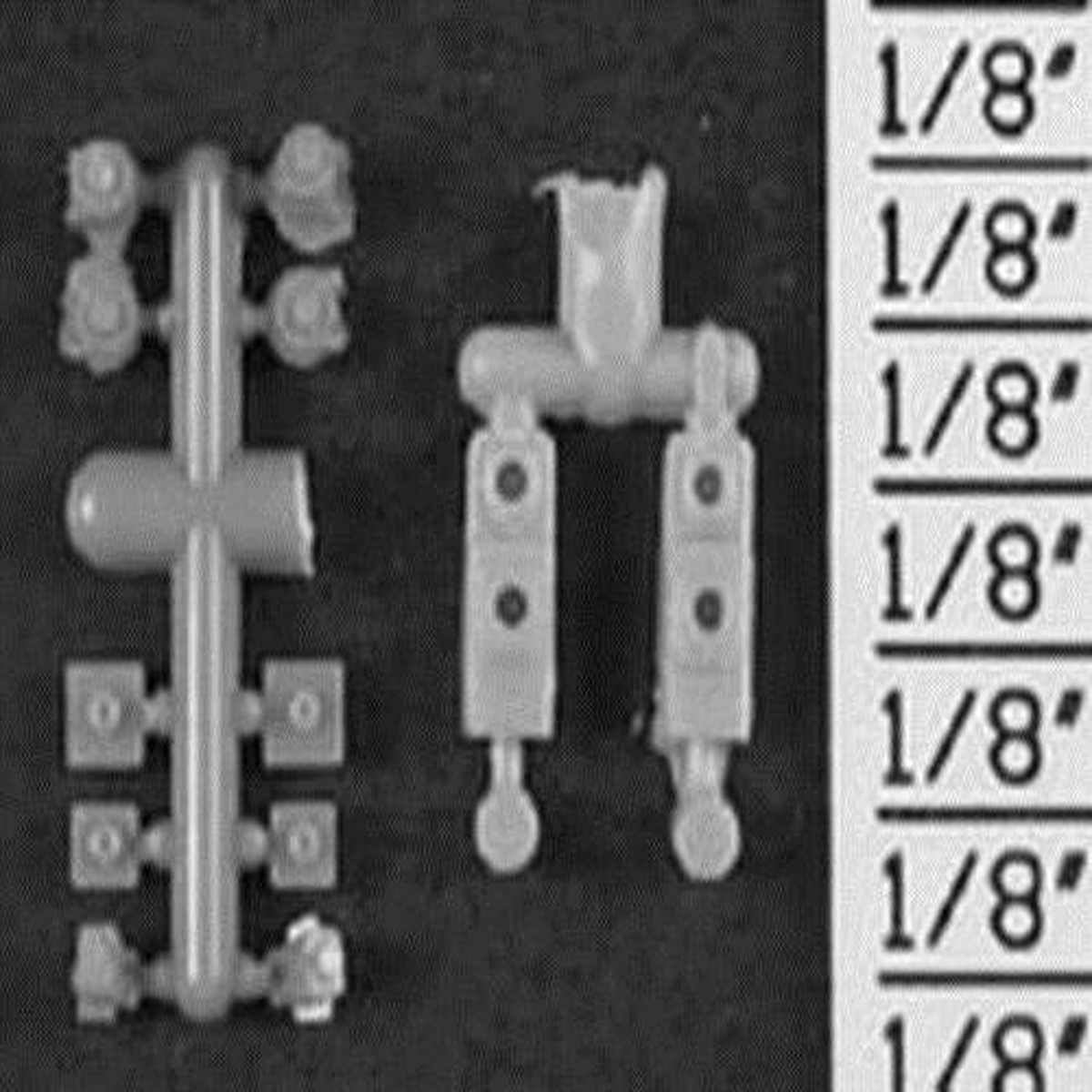 Detail Associates MU1506 HO Scale MU Stand EMD Late GP/SD Type Double(Pack of 2)