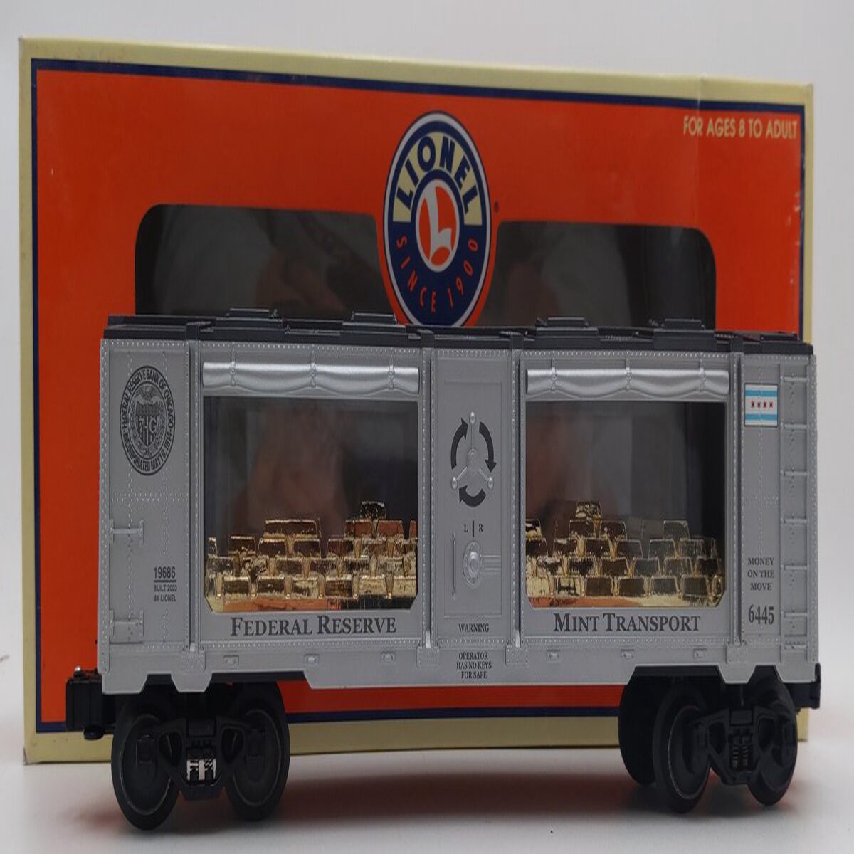 Lionel 6-19686 O Gauge Chicago Federal Reserve Mint Car #6445 LN/Box