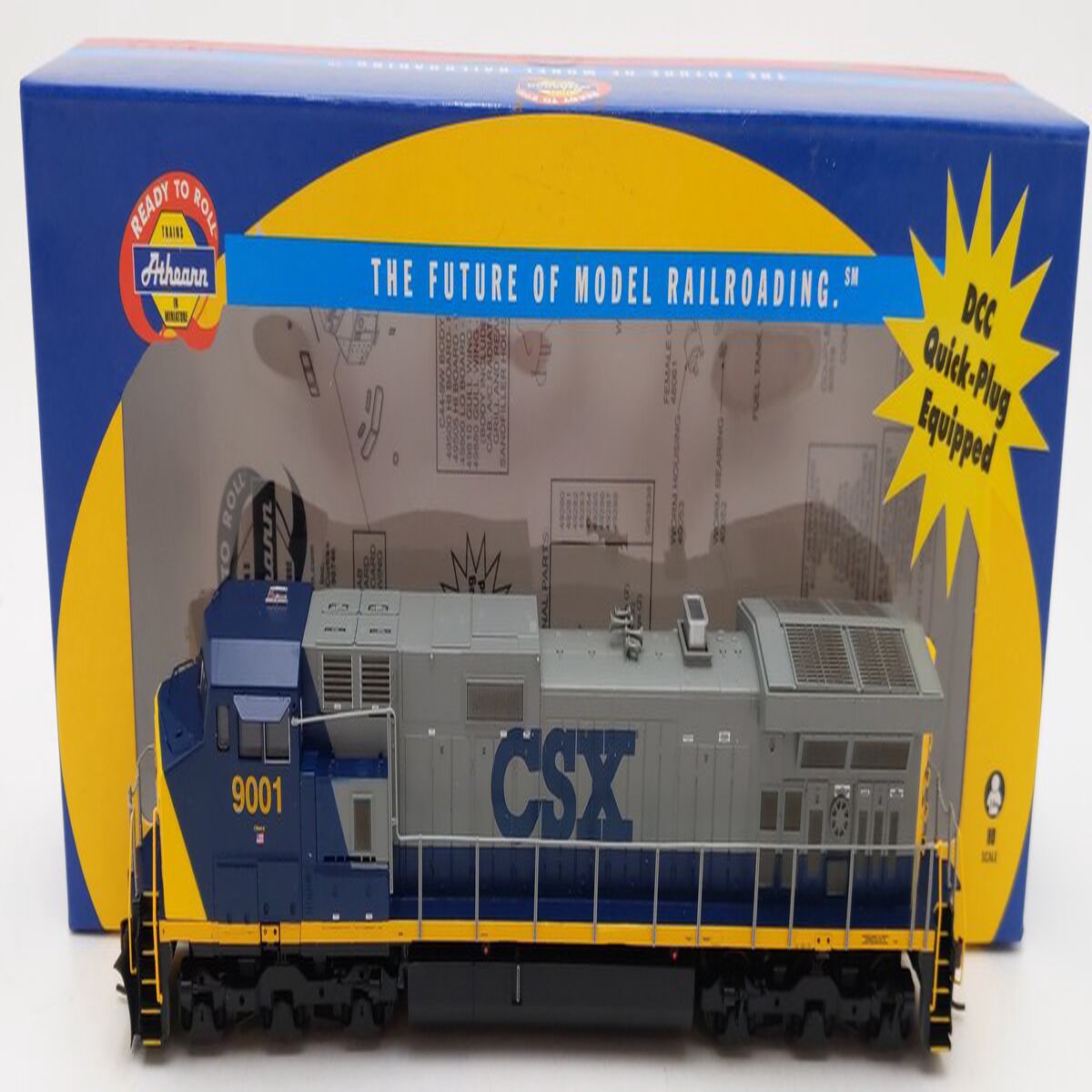 Athearn 78945 HO Scale CSX Dash 9-44CW Diesel Locomotive #9001 w/DCC LN/Box