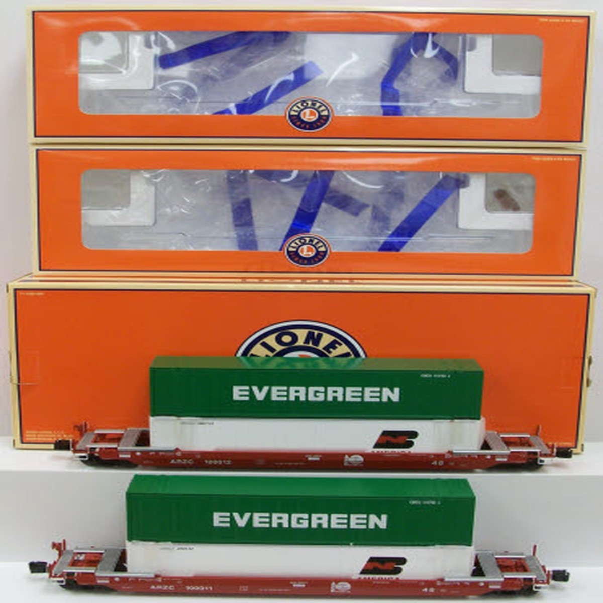 Lionel 6-21896 O Arizona & California All-Purpose Husky Stack Cars (Set of 2) NIB