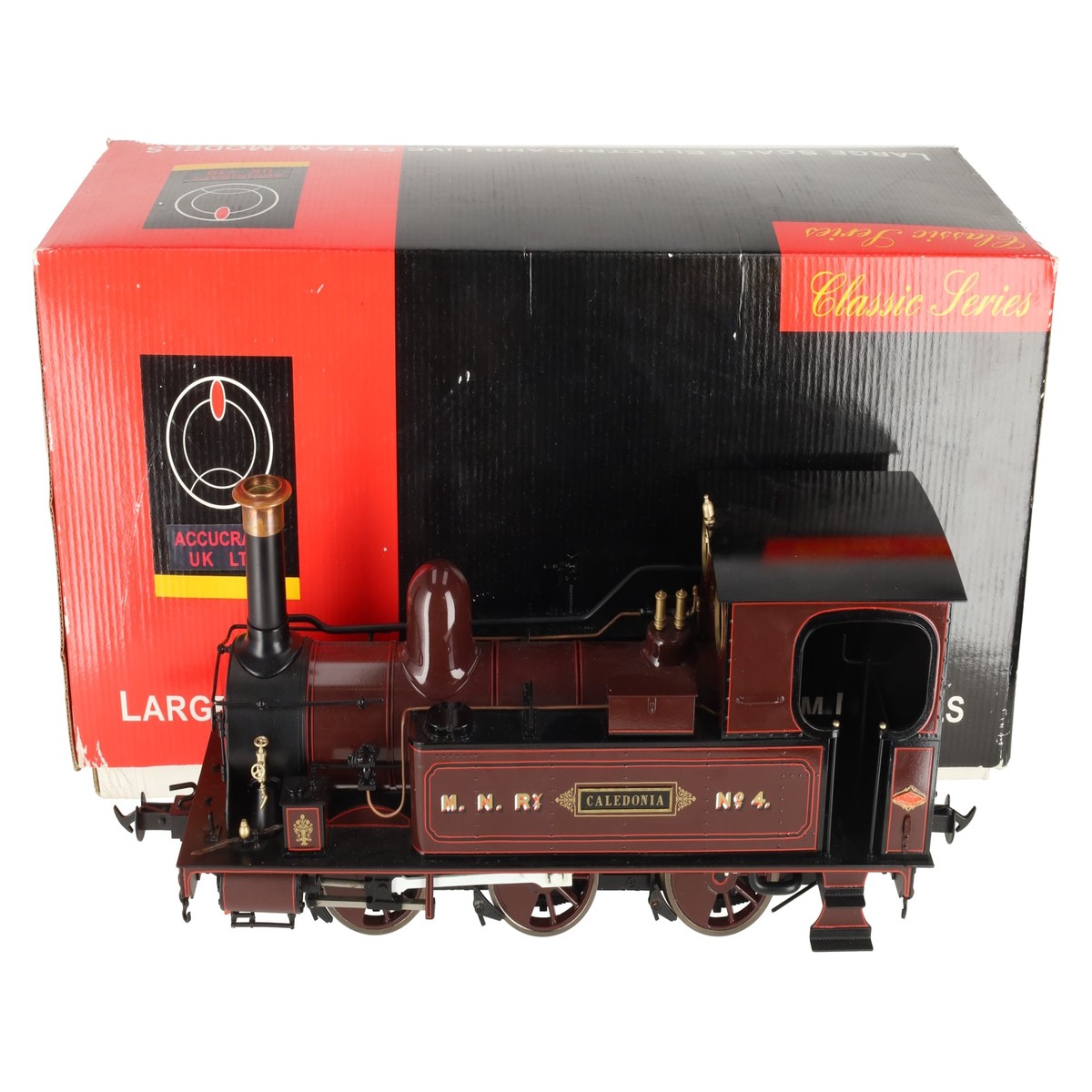 Accucraft E20-4 G Scale I.O.M. 0-6-0 Caledonia #15 Steam Locomotive EX/Box