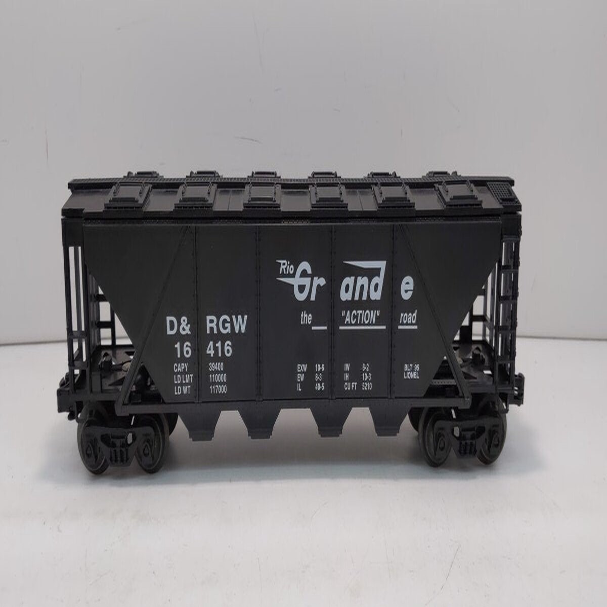 Lionel 6-16416 O Gauge Denver & Rio Grande 4-Bay Hopper with Cover LN