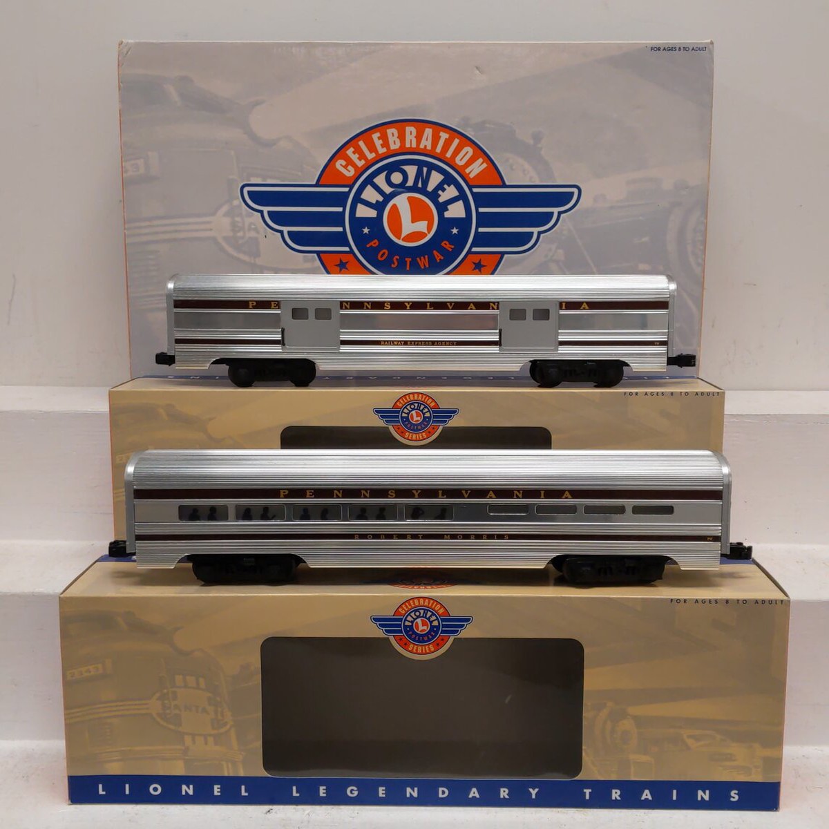 Lionel 6-39154 PWC Pennsylvania Railroad Aluminum Passenger Cars (Pack of 2) LN/Box