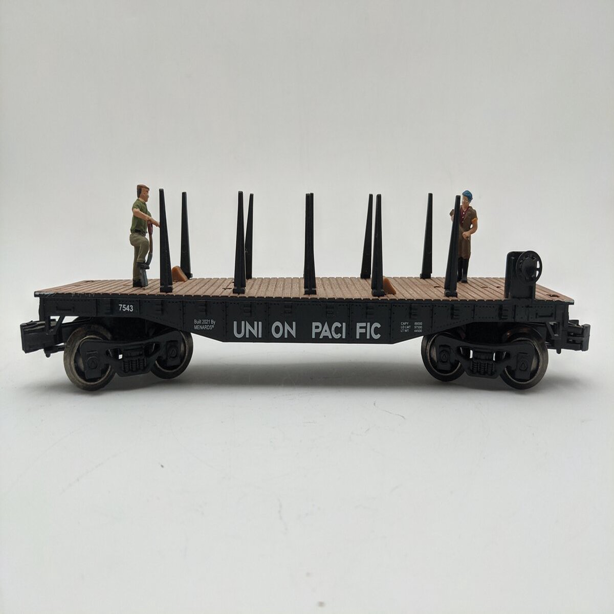 Menards 279-8314 O Menards UP Flatcar-Custom #7543 EX