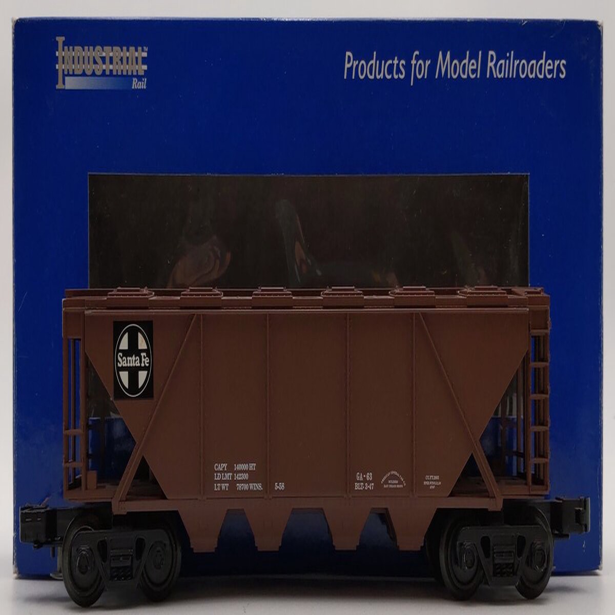Industrial Rail 4102 O Santa Fe 4-Bay Covered Hopper EX/Box