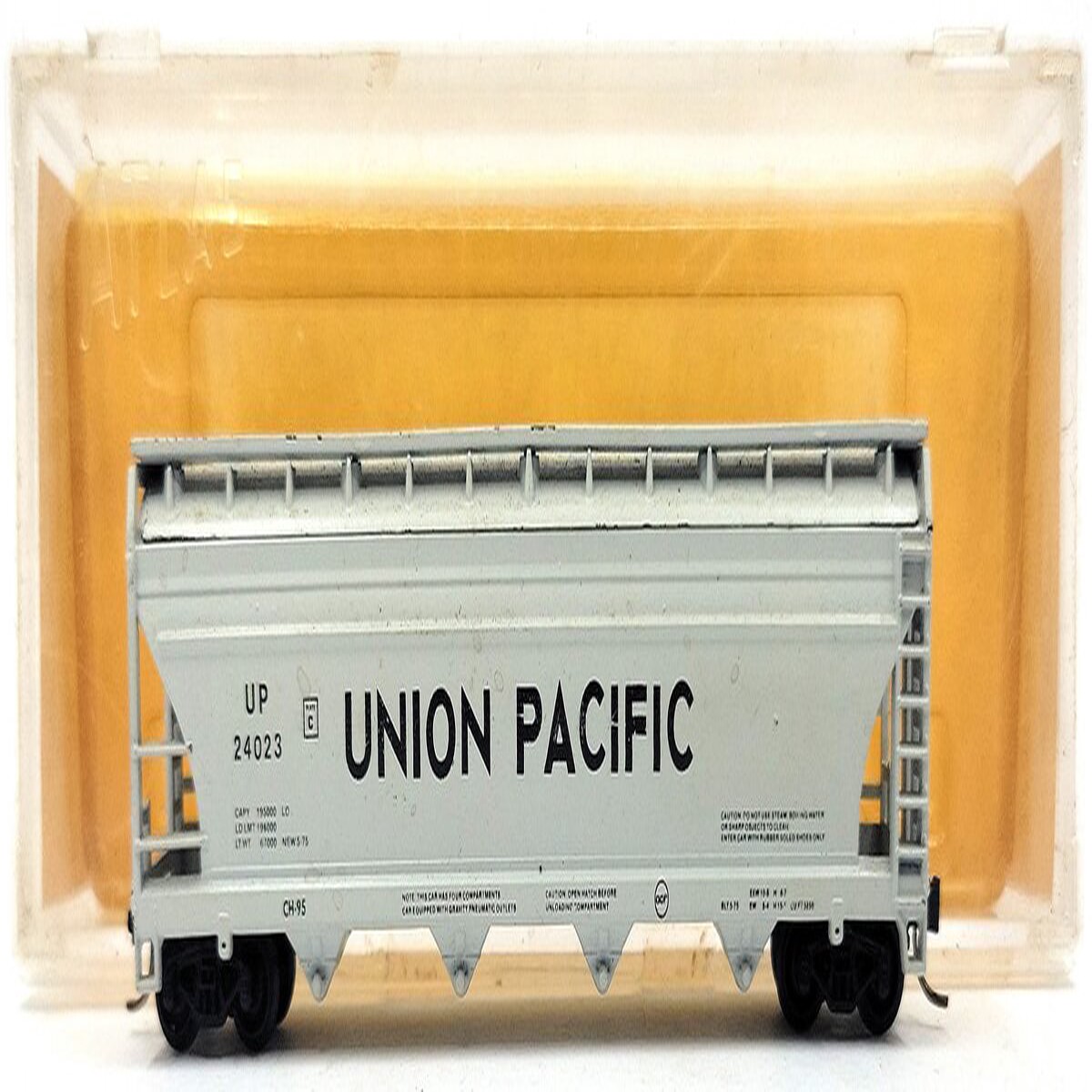 Atlas 3701 N Scale Union Pacific Centerflow Hopper Car #24023 EX/Box