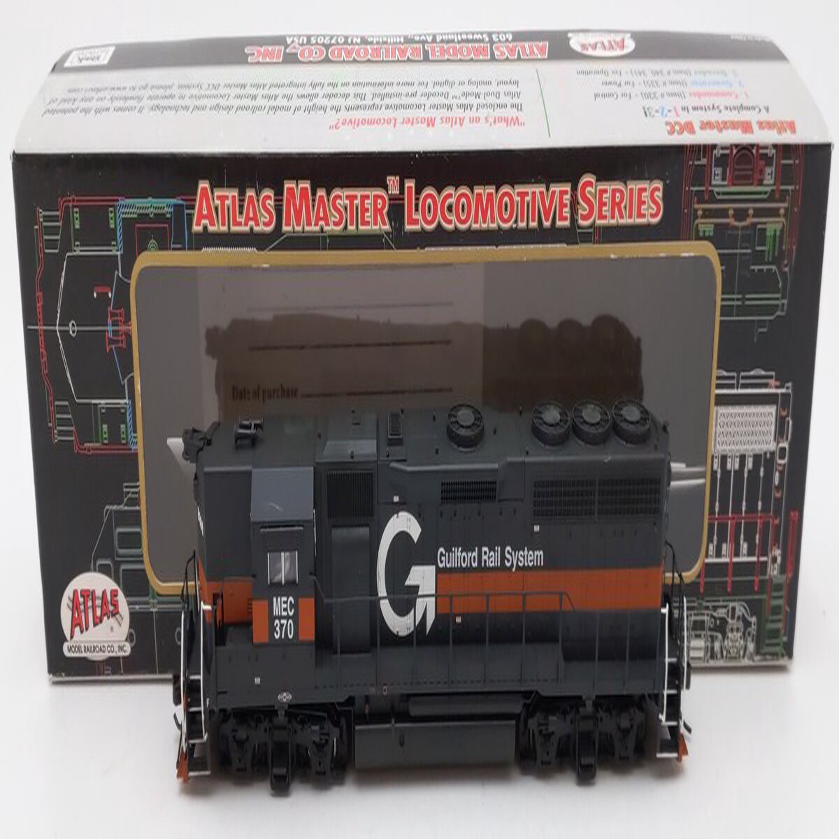 Atlas 8941 HO Scale Guilford Rail System GP-40 High-Nose Diesel Locomotive #370 EX/Box