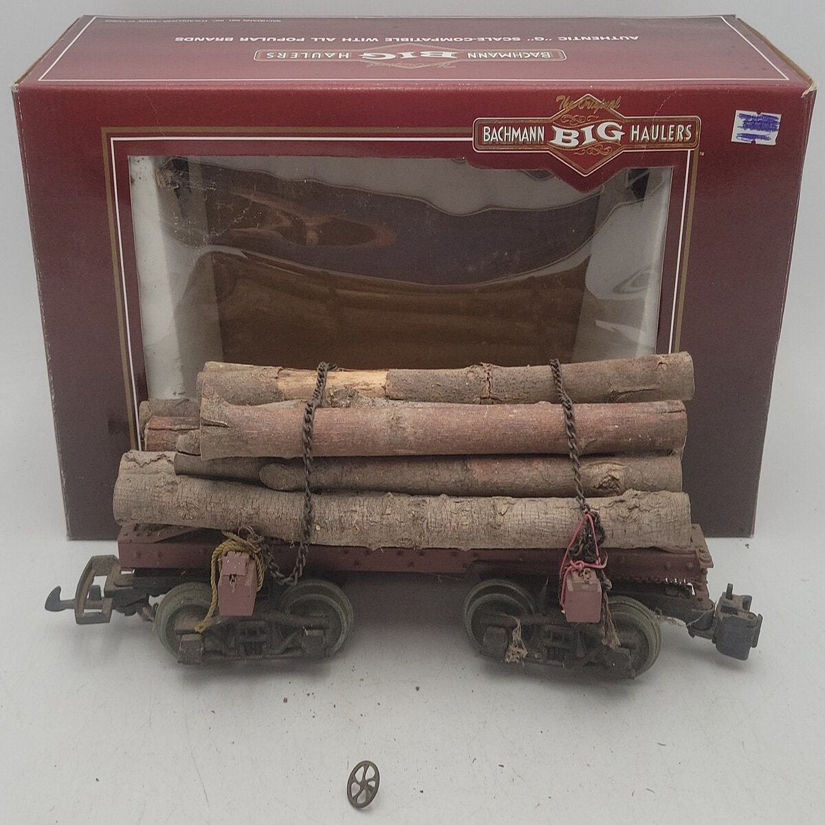 Bachmann 98490 G Scale Skeleton Log Car with Log Load (Metal Wheels) VG/Box