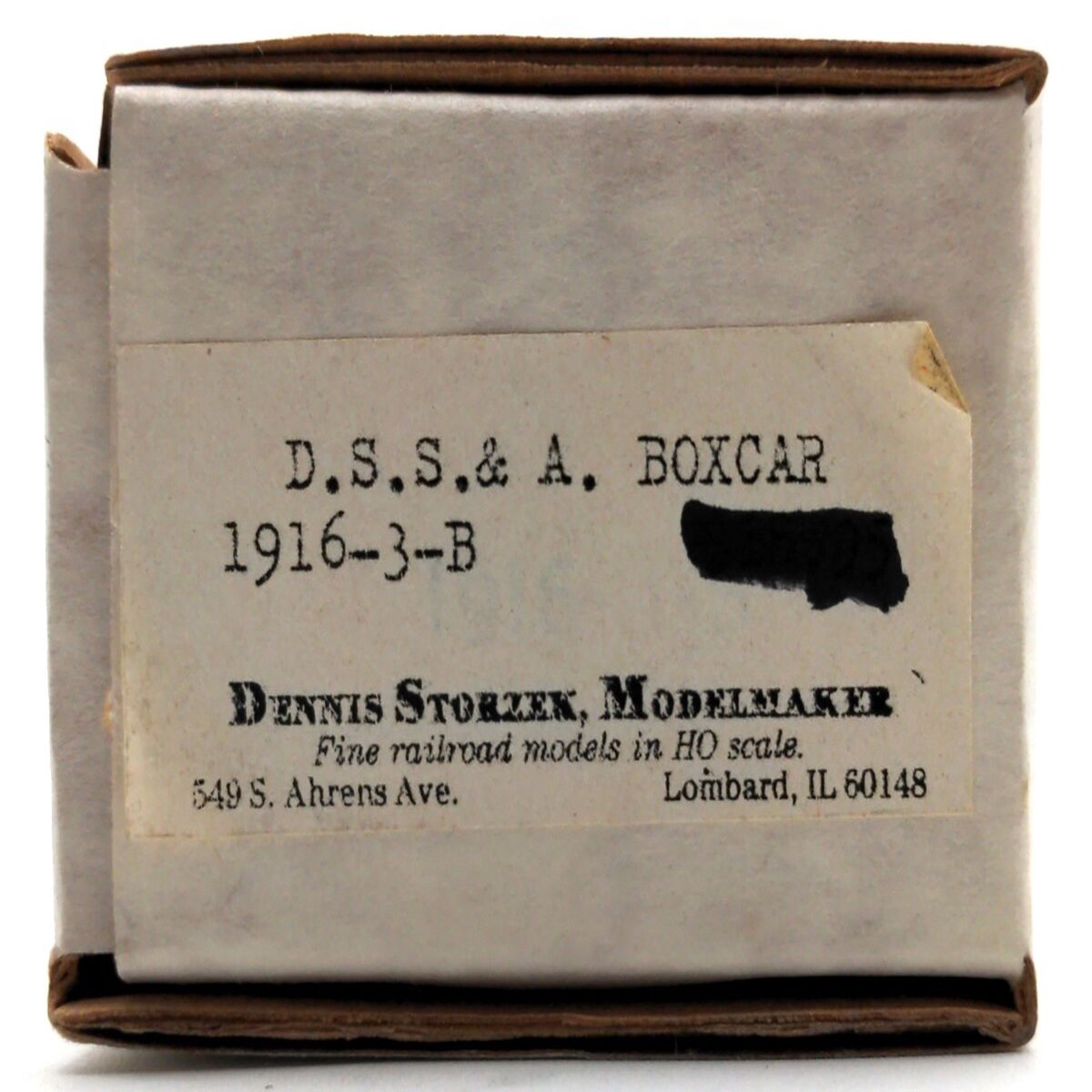 Dennis Storzek Model Maker 1916-3-B HO Scale D.S.S.&A. Boxcar Kit