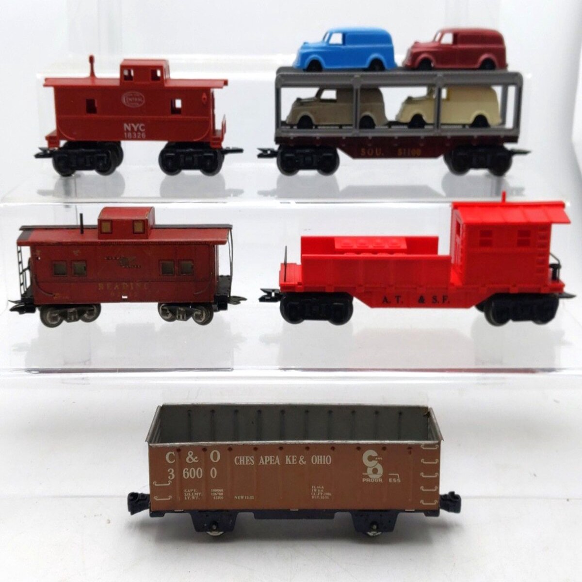 Marx Vintage O Assorted Freight Cars: 51100, 36000, 92812 & 18326 [5] VG