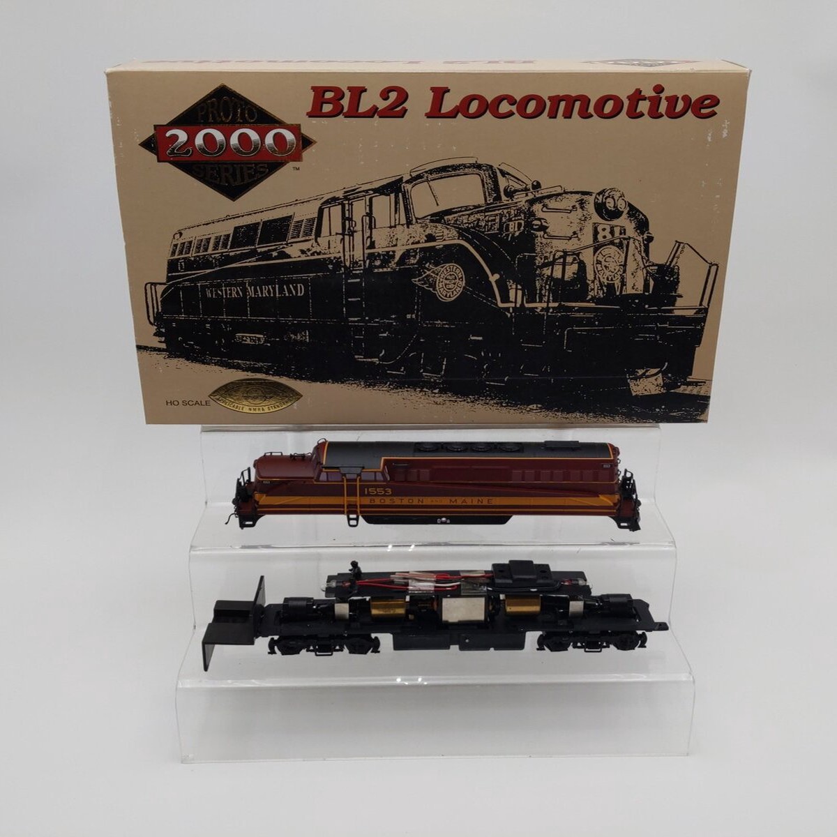 Proto 2000 8354 HO Boston And Maine Diesel Locomotive #1553 EX/Box